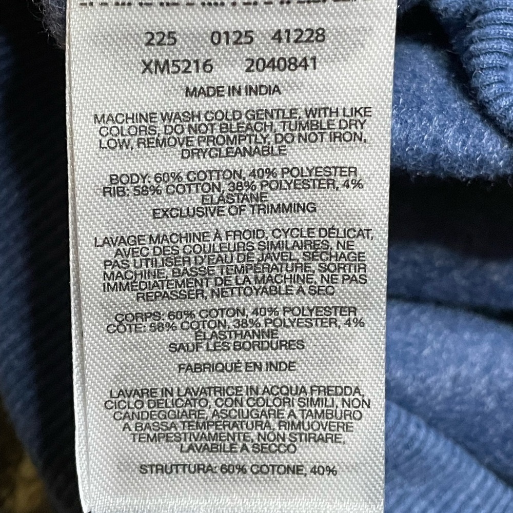 Men's Columbia Hart Mountain II Crewneck Pullover Blue Size: Small - Picture 9 of 10